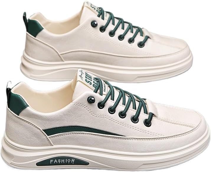 

Мужские повседневные туфли, модные кроссовки, дышащие, удобные, для ходьбы, противоскользящие, прочные кроссовки на платформе для активного отдыха мужчин Hhhchpm, белый/зеленый