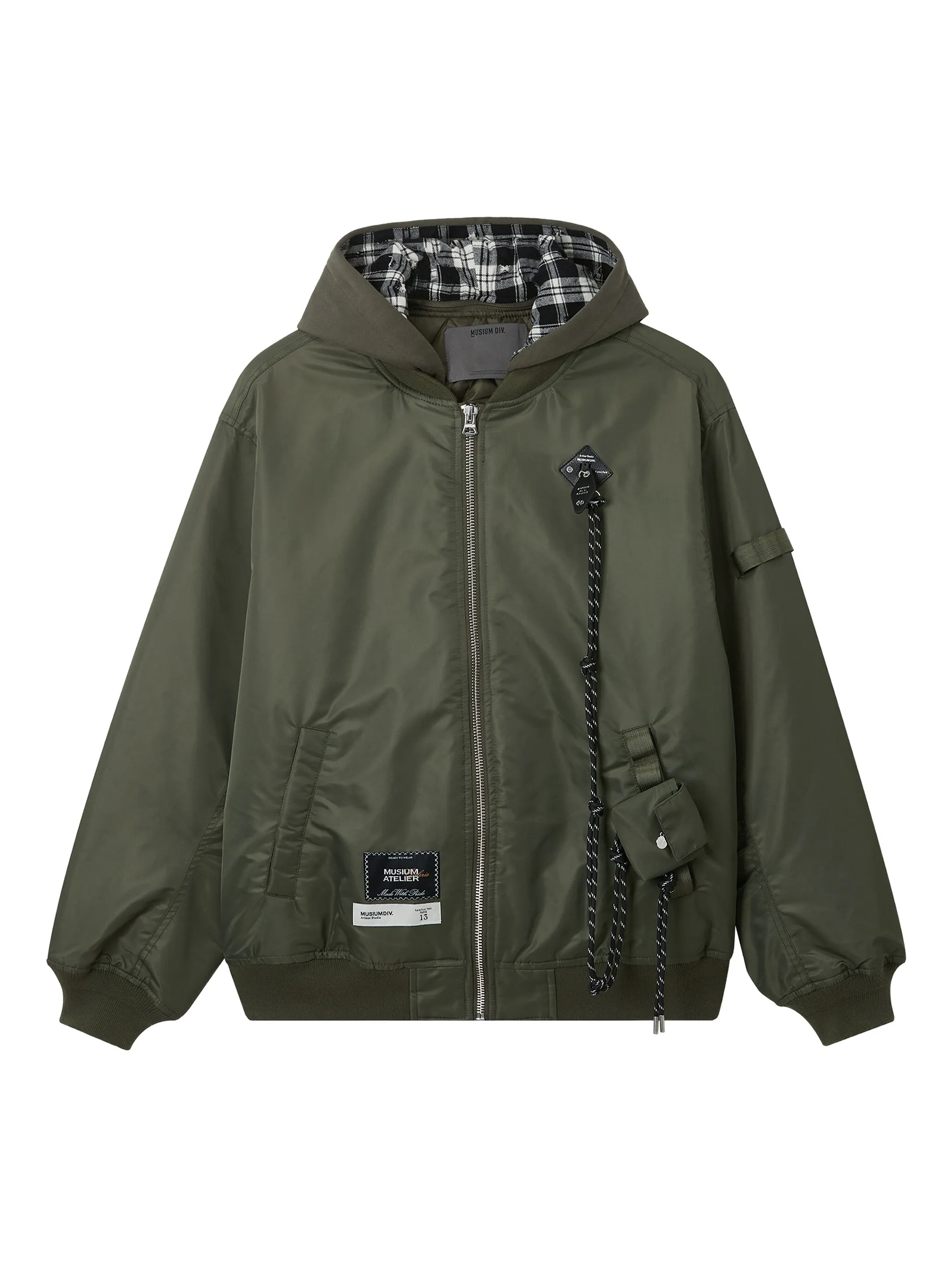 

Куртка с капюшоном и нашивкой-логотипом Musium Div., зеленый