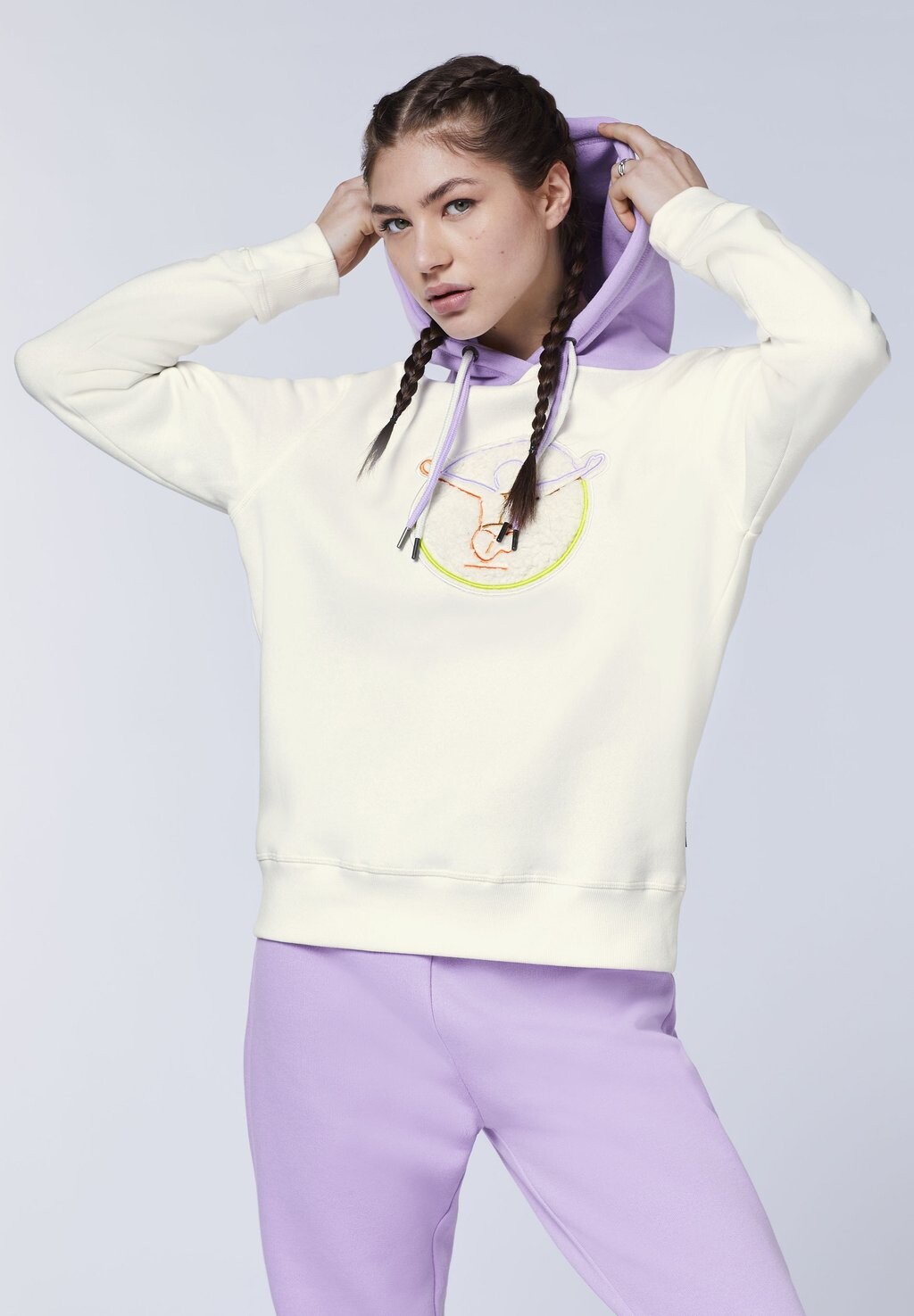 

Толстовка с капюшоном IM TWO-TONE-LOOK MIT PATCH Chiemsee, белый