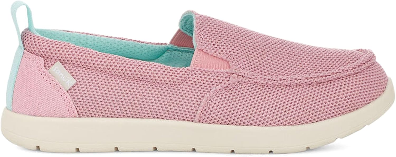 Детские лоферы Sanuk Lil Sidewalk Surfer Lite Mesh, розовый — фото 3