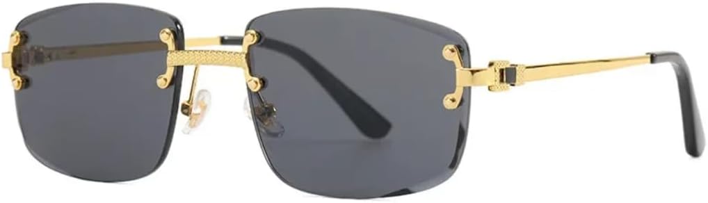 

Солнцезащитные очки с защитой от УФ-излучения UV400 | Безободковая металлическая оправа, градиентный синий цвет | для женщин и мужчин, для занятий спортом на открытом воздухе и вождения DSVIGF, 10