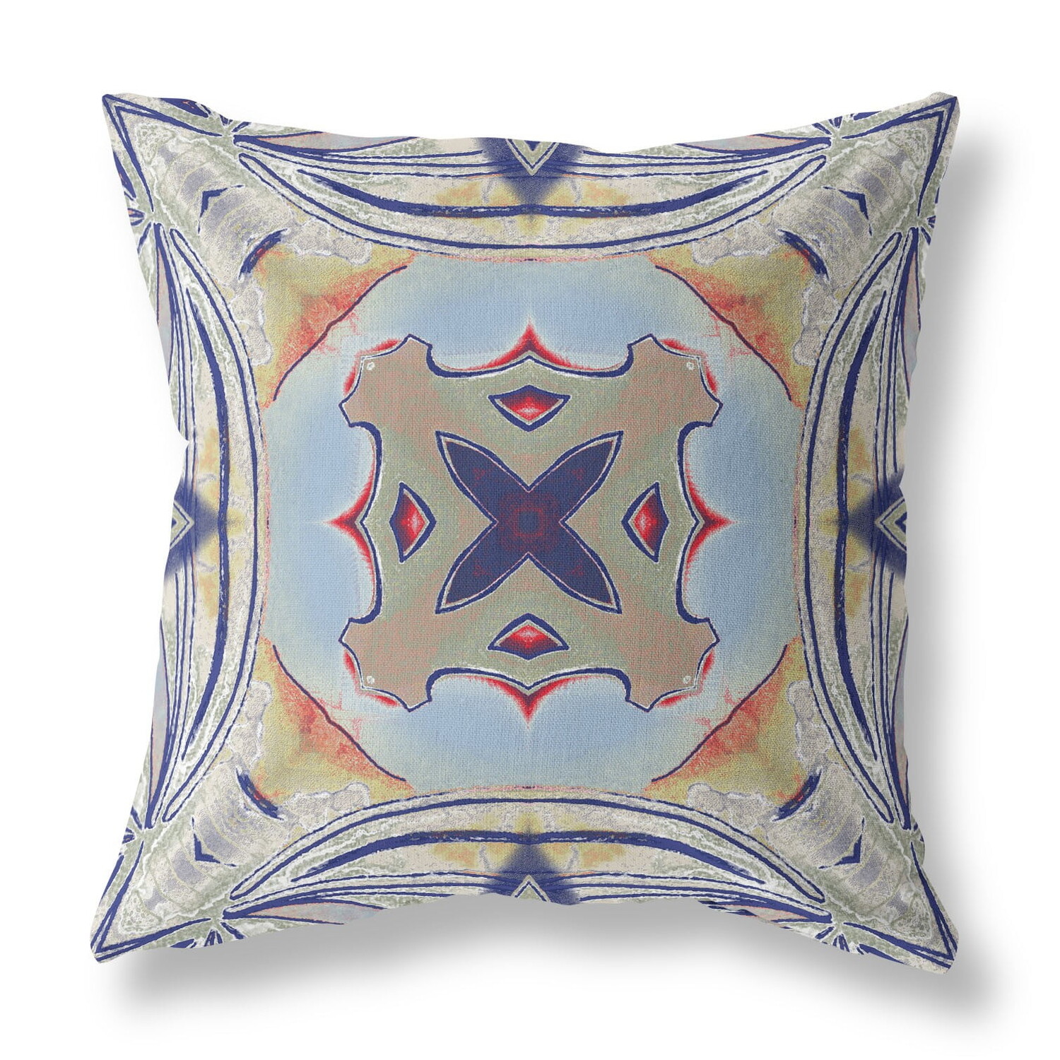 

Подушка HomeRoots Geo Tribal, синий