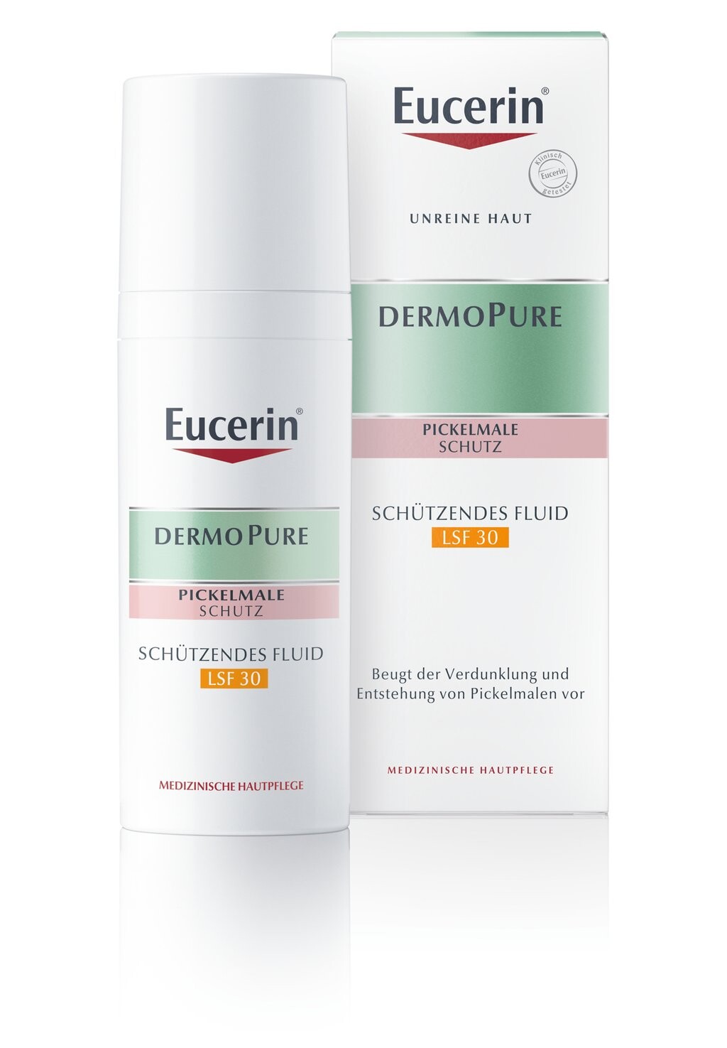 

Крем для лица GESICHTSPFLEGE DERMOPURE SCHÜTZENDES FLUID, SONNENSCHUTZ GEGEN PICKELMALE LSF 30 Eucerin