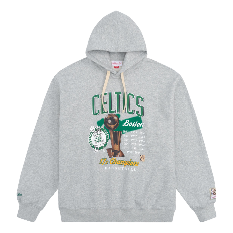 

Худи Mitchell & Ness x NBA Boston Celtics 17 Times Champion Hoodie 'Grey', серый