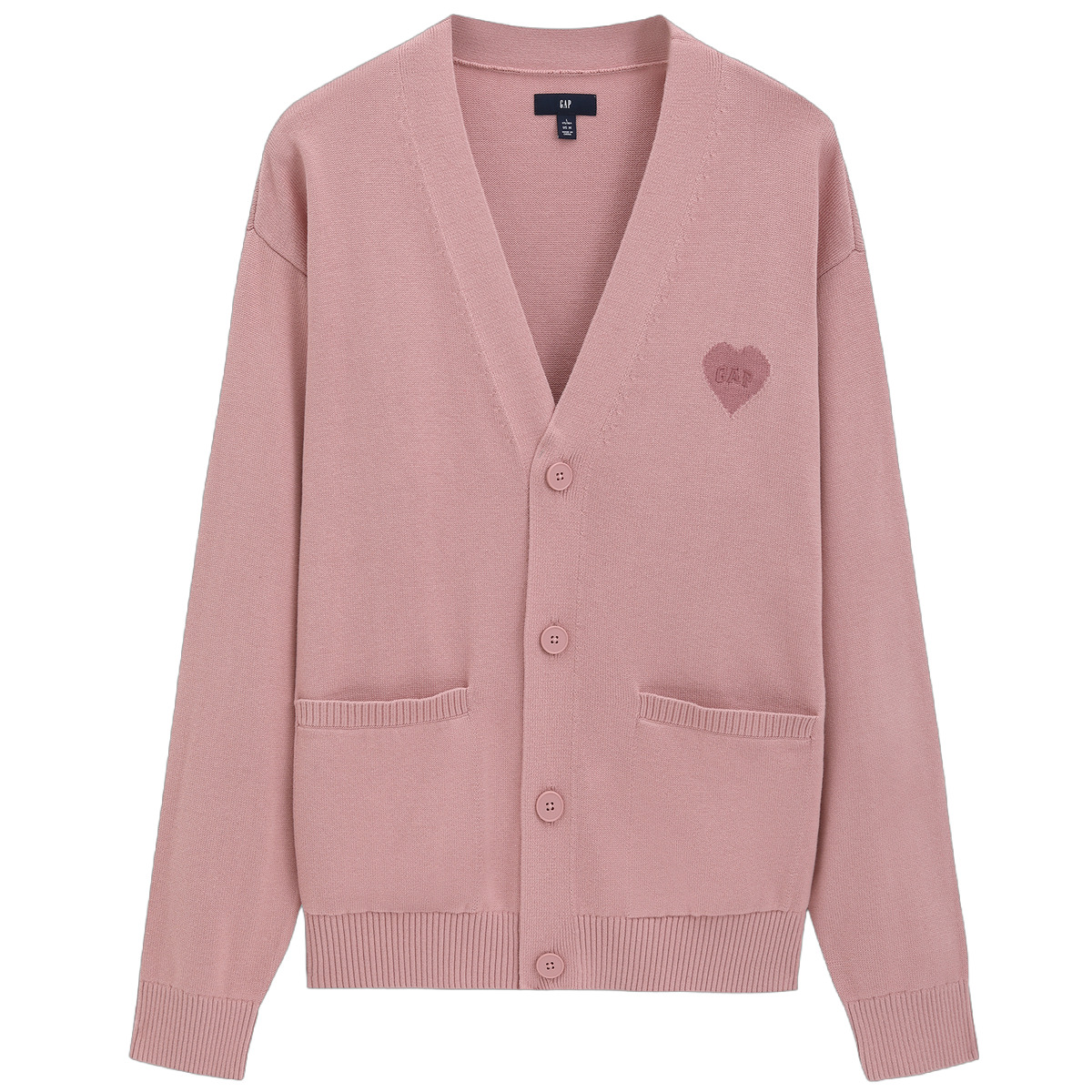 

Весенний кардиган из трикотажной ткани Unisex GAP, розовый