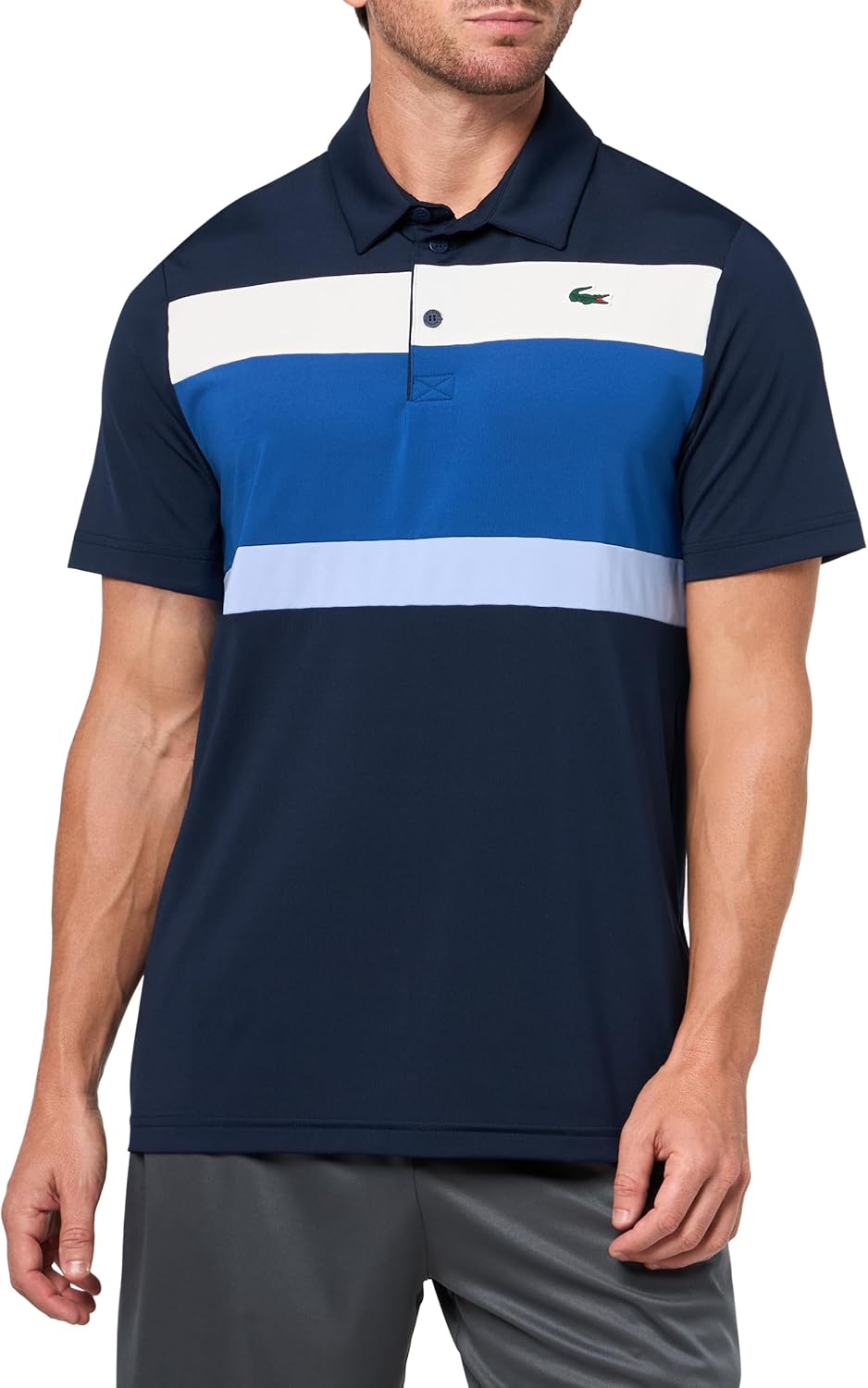 

Lacoste мужская спортивная поло Regular Fit Color Block для гольфа, Navy Blue/France Blue/Flour, Синий, Lacoste мужская спортивная поло Regular Fit Color Block для гольфа, Navy Blue/France Blue/Flour