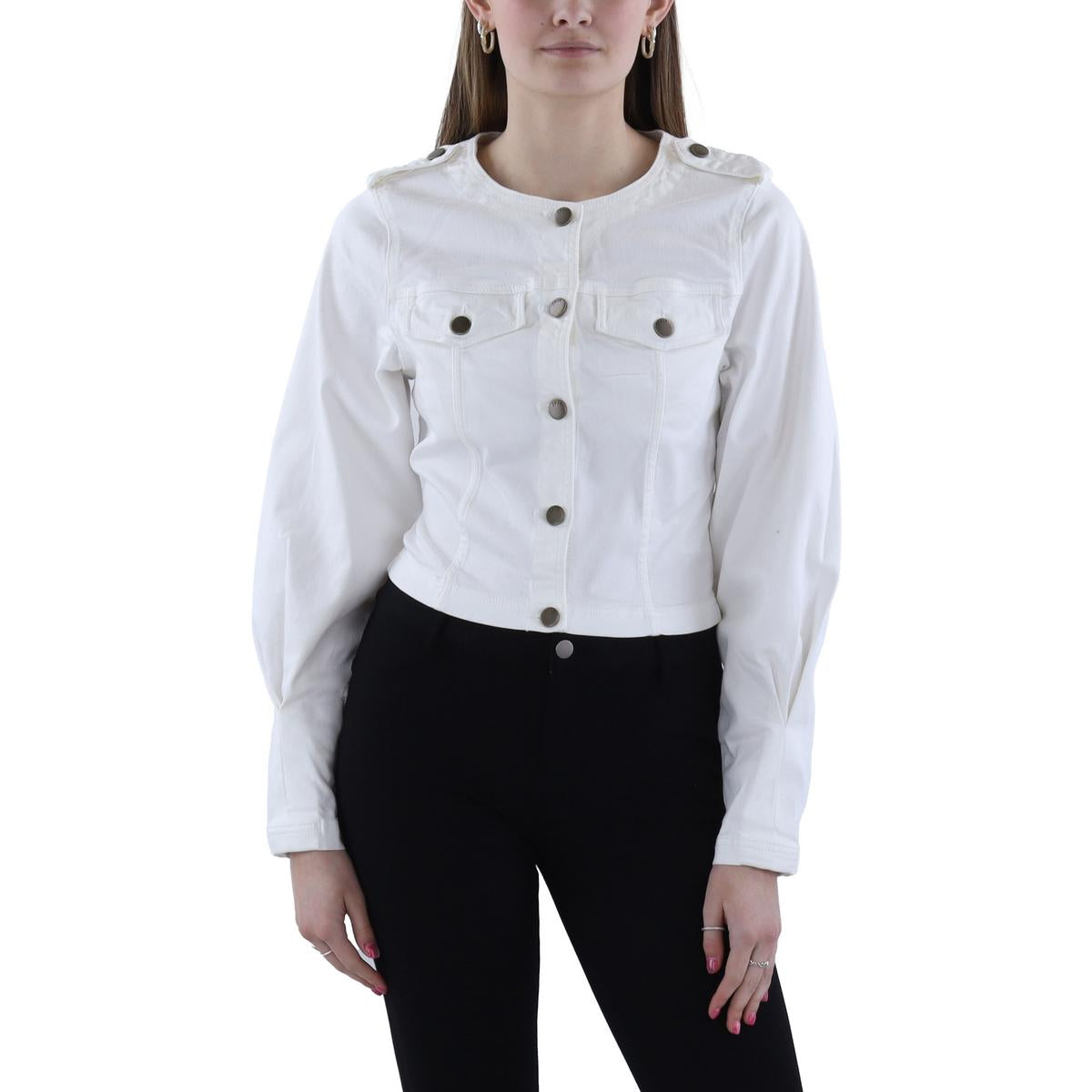 

Женская джинсовая куртка Kerina Crop Denim Joie, цвет porcelain