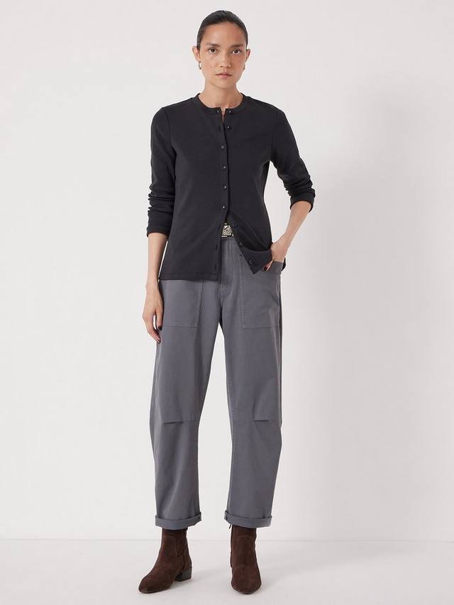 

Кардиган с длинными рукавами и пуговицами из хлопковой смеси HUSH, Black