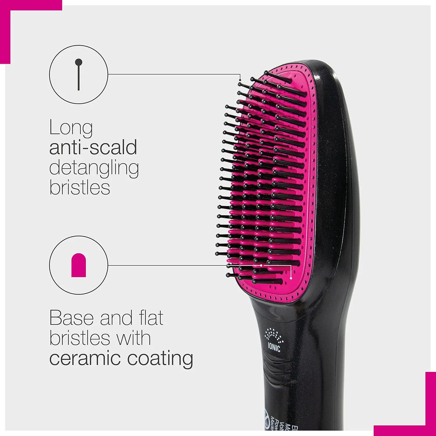 Электрическая расческа-выпрямитель ELISON с ионизацией Elison, Pro Air Dryer Brush — фото 3