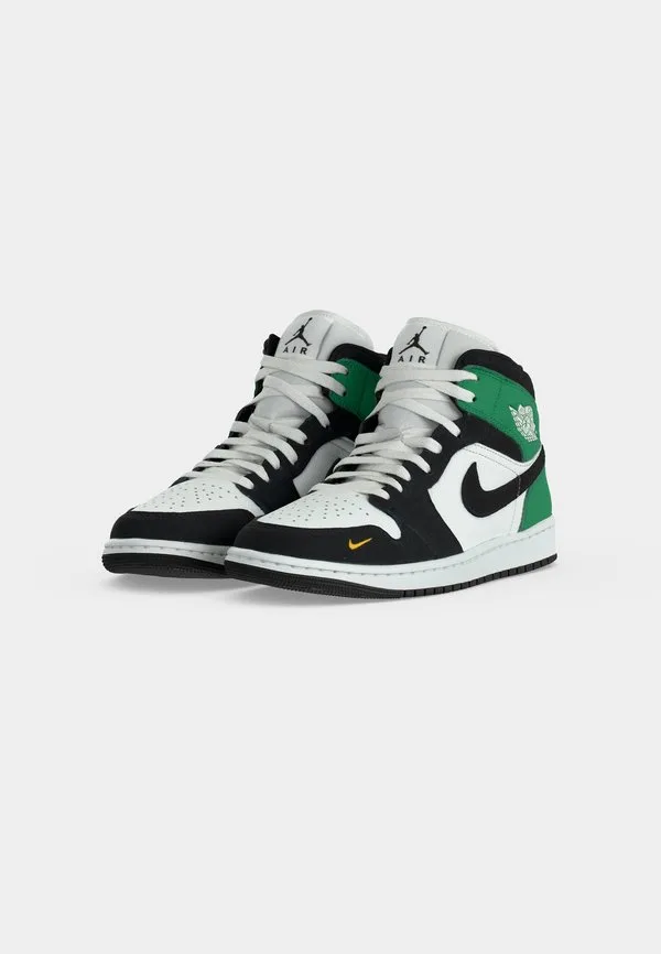 Кроссовки air jordan 1 mid se hightop summit white/black/lucky green/university gold Jordan, Summit White/Black/Lucky Green/University Gold-Coloured — фото 3
