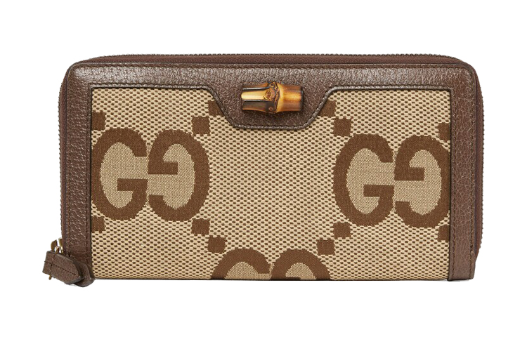 

Сумка-кошелёк Diana Canvas With Leather от GUCCI цвета эбеновое дерево, верблюжий и коричневый