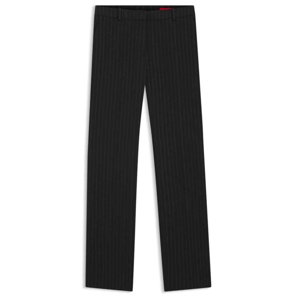 

Брюки прямого кроя с блестящей полоской HUGO, Patterned