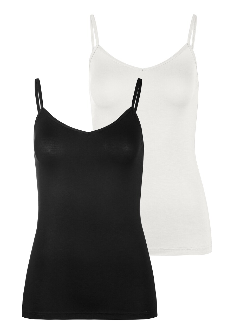 

Топ на тонких бретельках LASCANA Top, черный/белый