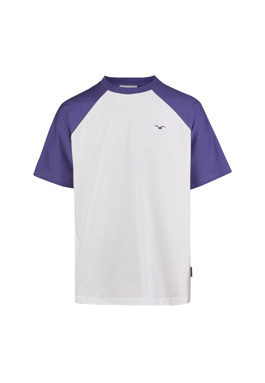 

Рубашка Cleptomanicx Boxy Tee Ligull College, цвет Blue/White