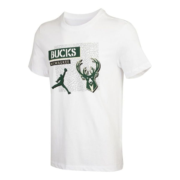 

Футболка men's mil nk df es jdn stmt 2 t pattern printing round neck sports short sleeve white t-shirt Nike, белый