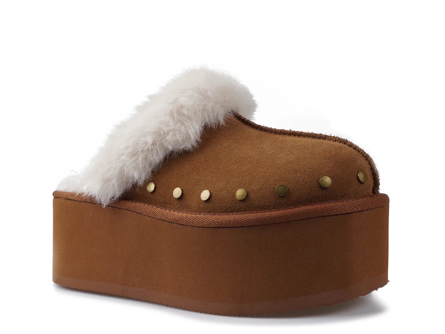 Сабо Candie's Sutton Platform Clog, Tan Suede