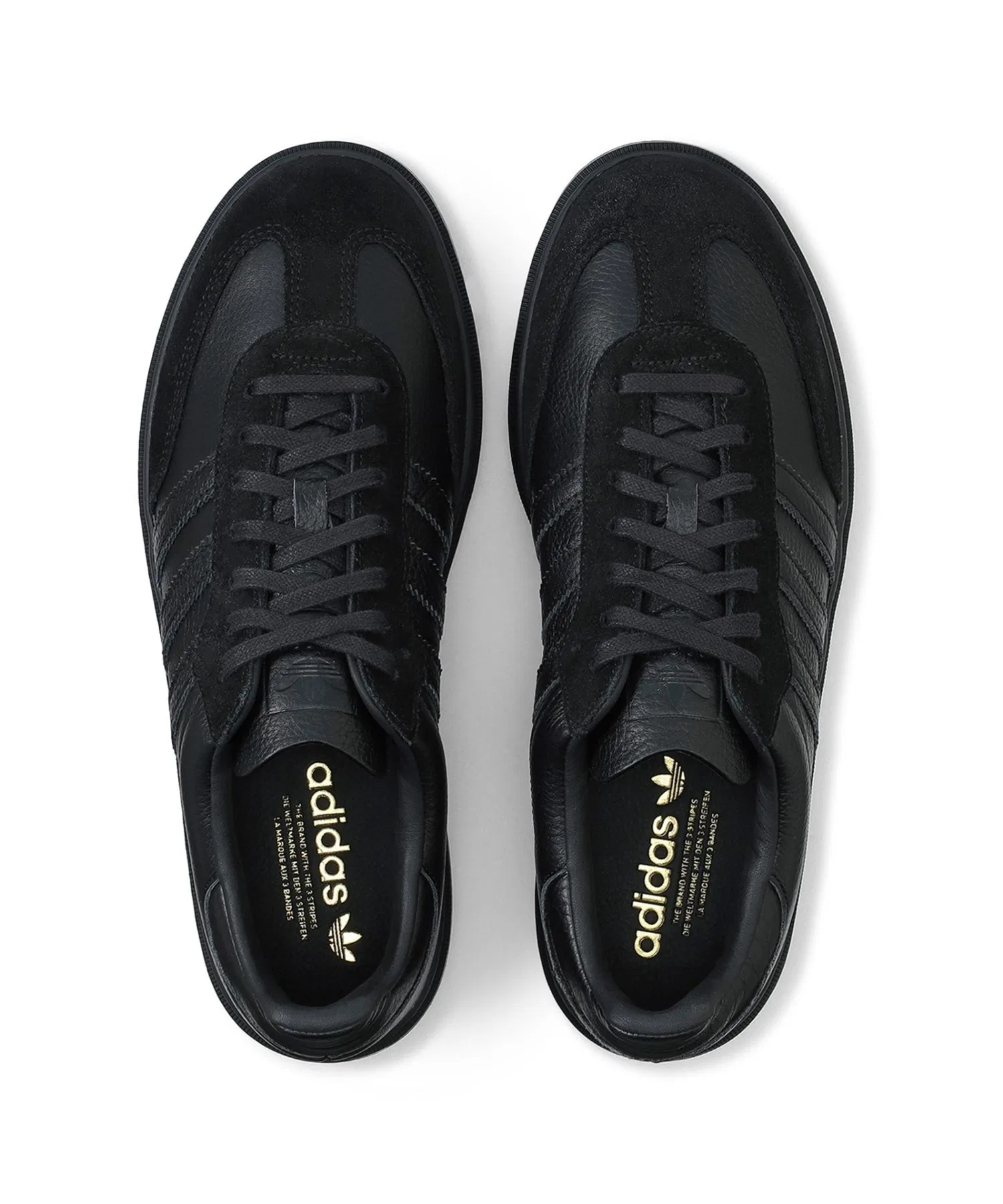 Мужские кроссовки из натуральной кожи Samba LX FREIZEIT adidas чёрные — фото 4