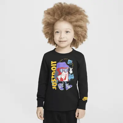 

Футболка Nike Toddler Boxy Peace Long Sleeve T-Shirt, черный