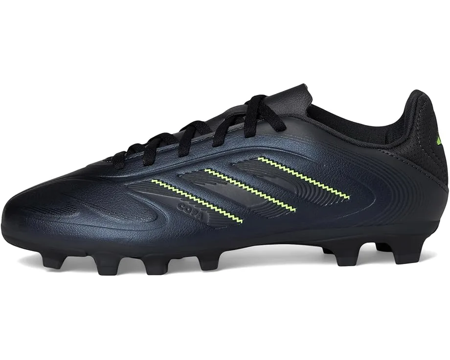 Кроссовки Adidas Kids Copa Pure 3 Club Firm Ground/Multi Ground Soccer Cleats (Little Kid/Big Kid), Black/Solid Grey/Lucid Lemon — фото 4