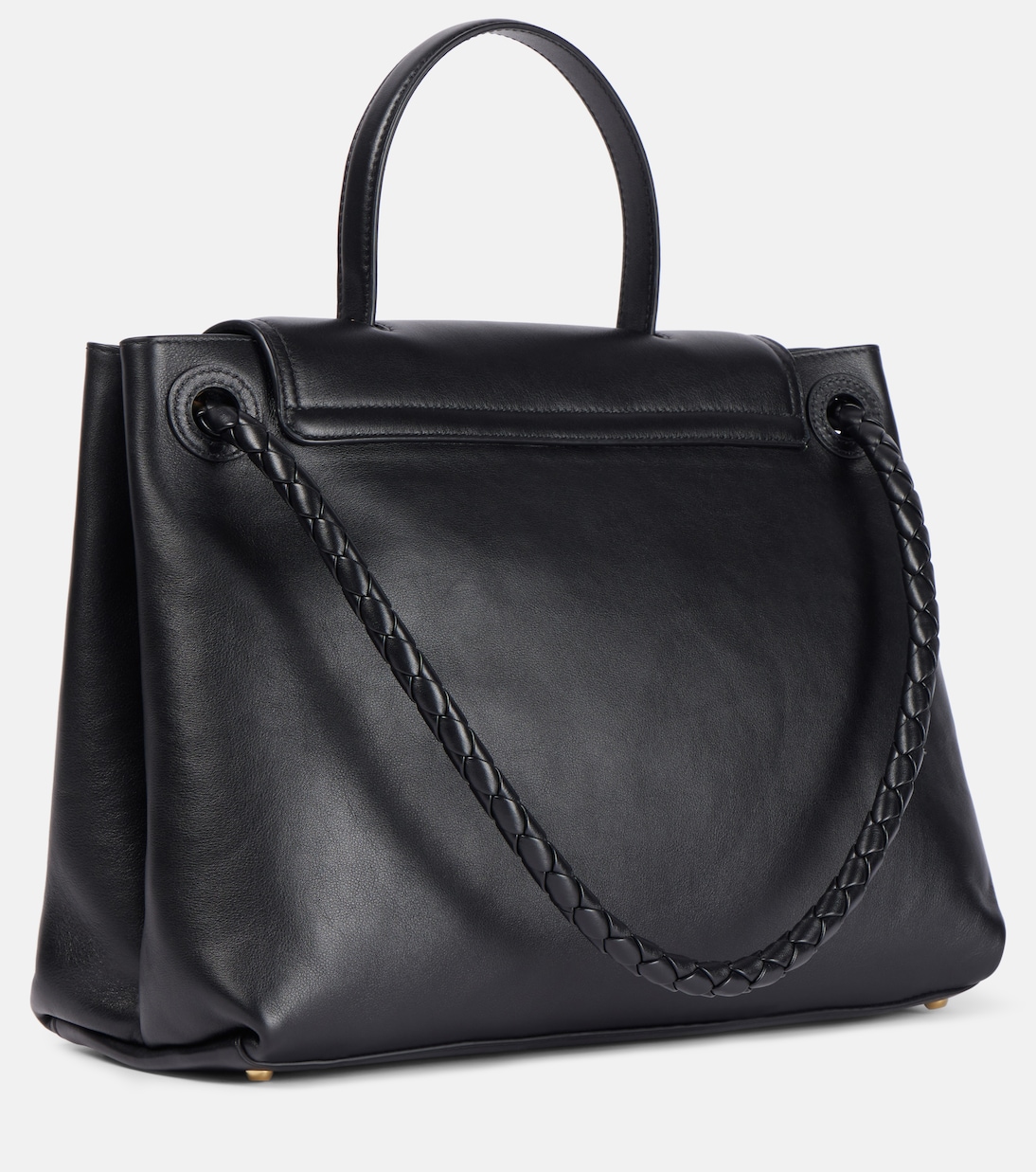 Ciao Ciao сумка из кожи среднего размера Bottega Veneta, Black M Brass — фото 4