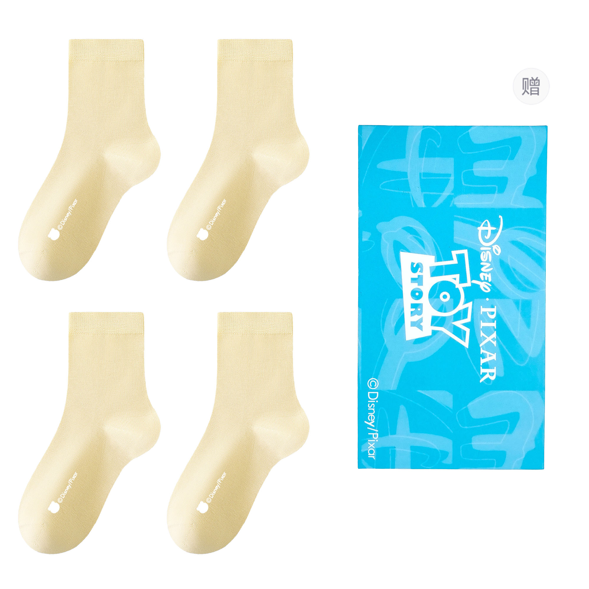 

Женские носки Crew 4 пары Disney, светло-желтый