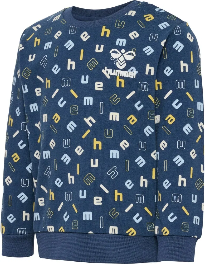 Детское худи с принтом Hummel, синий