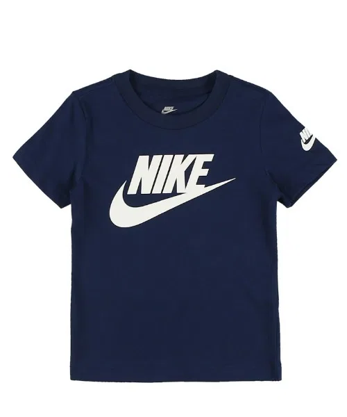 Детская футболка с логотипом NIKE (76J575) тёмно-синяя