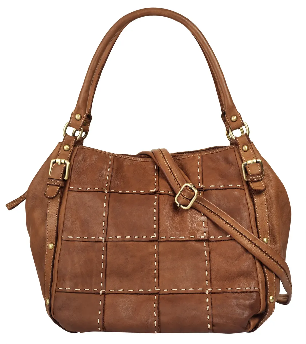 

Шоппер Samantha Look, натуральная кожа, производство Италия, цвет Cognac