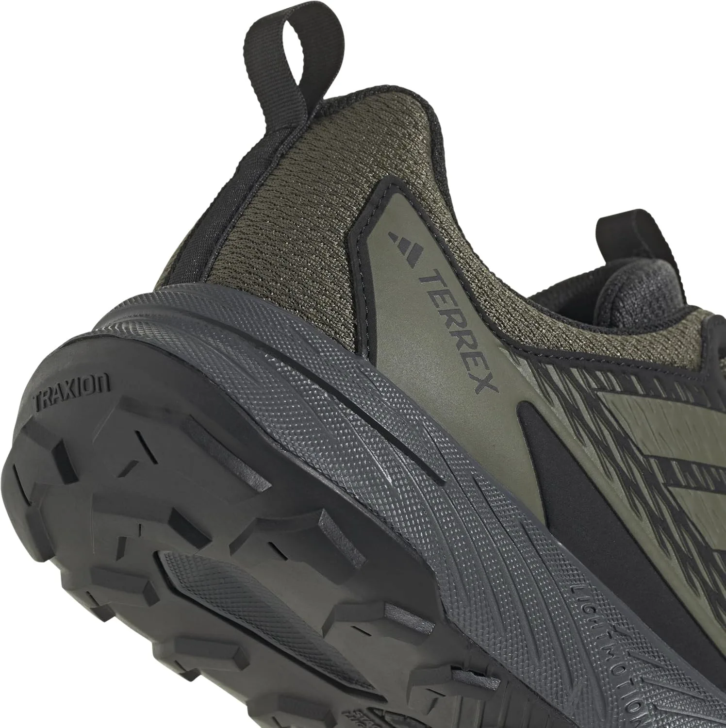 Мужские кроссовки Adidas Terrex Tracefinder для трейлраннинга, оливковый/оранжевый — фото 2