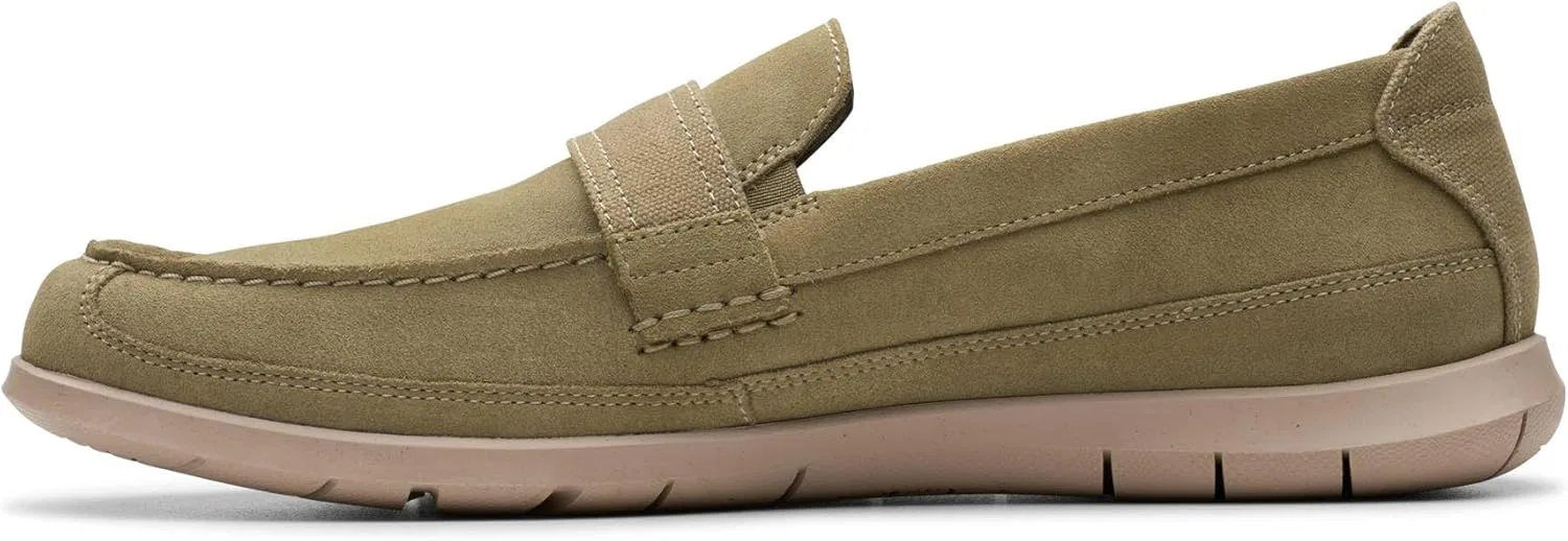 Мужские лоферы Clarks Flexway Band, оливковый — фото 3