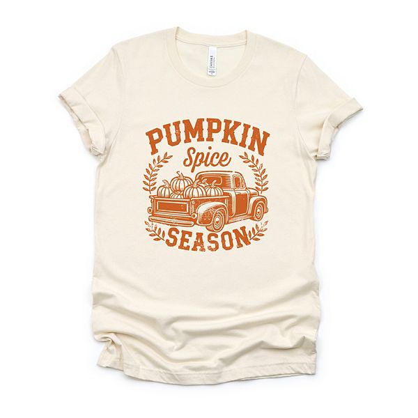 

Футболка с принтом Pumpkin spice season truck distressed Simply Sage Market, Cream