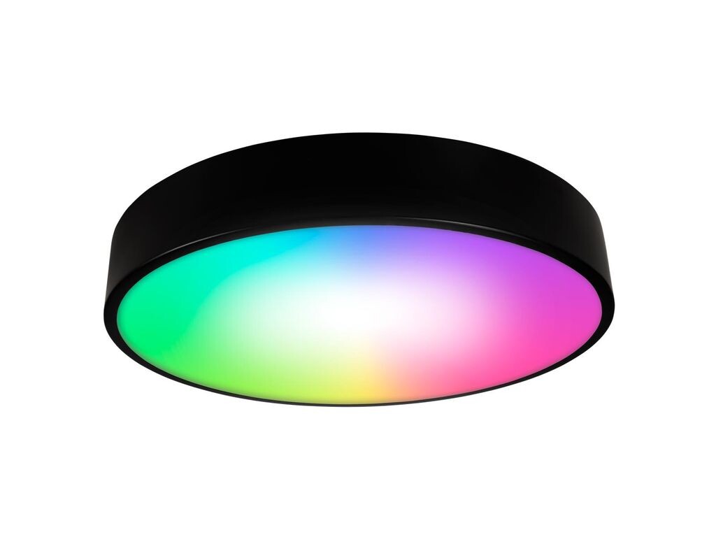 

Светодиодный потолочный светильник Wi-Fi McShine 36Вт, 4450лм, Ø40см, CCT+RGB, черный