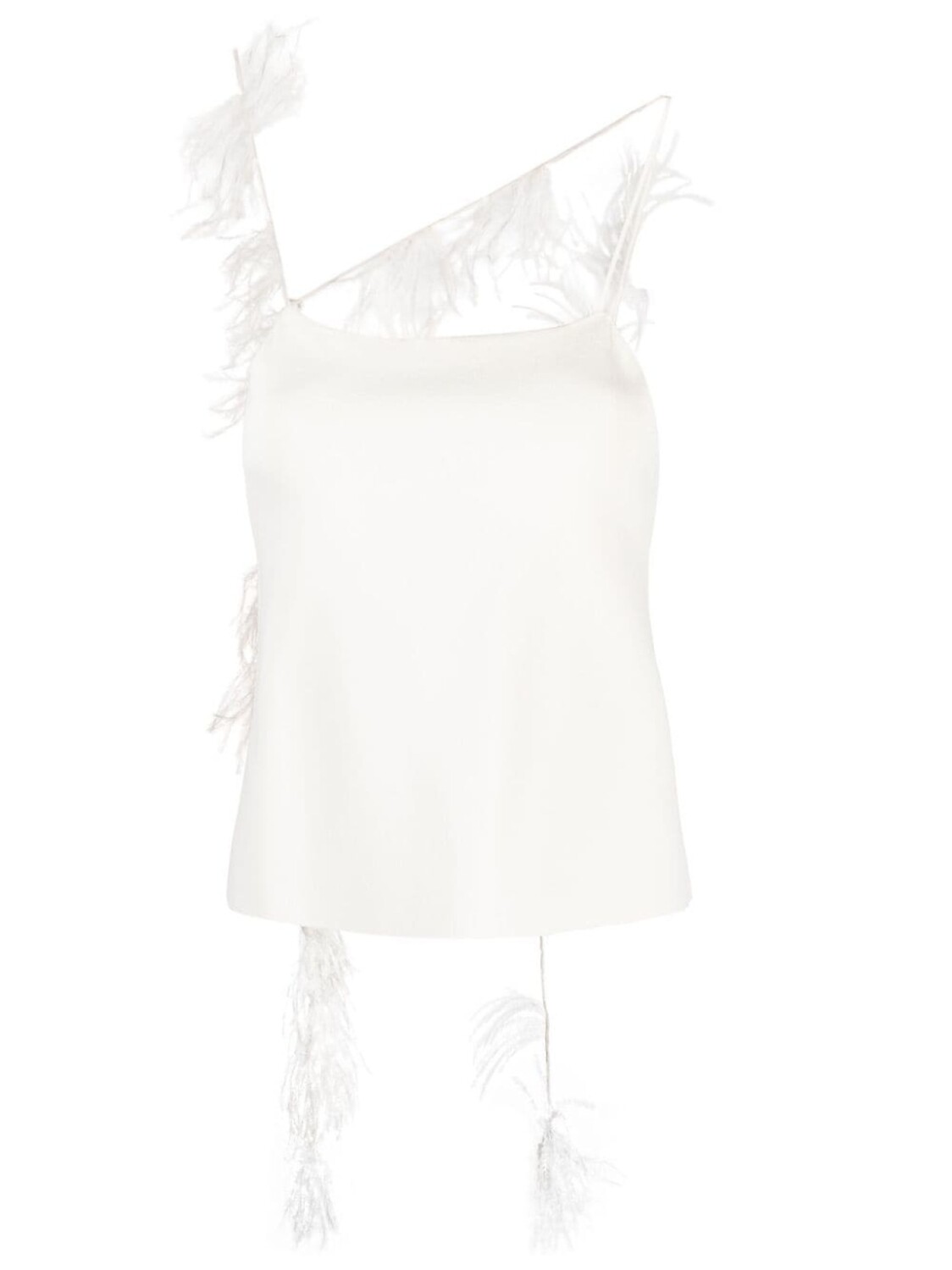 

Jil Sander топ с перьями, белый