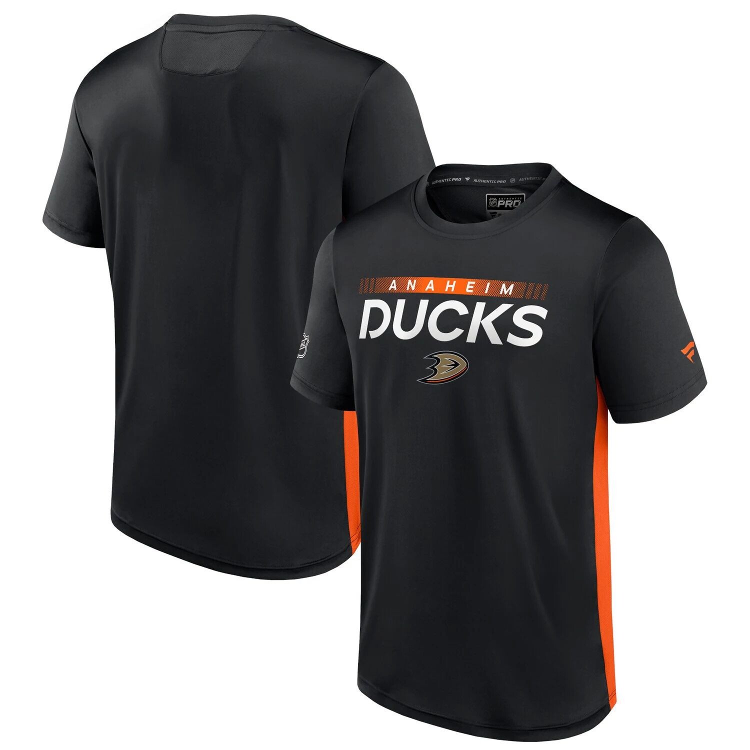 

Мужская футболка Fanatics черного/оранжевого цвета с логотипом Anaheim Ducks Authentic Pro Rink Tech, Черный, Мужская футболка Fanatics черного/оранжевого цвета с логотипом Anaheim Ducks Authentic Pro Rink Tech