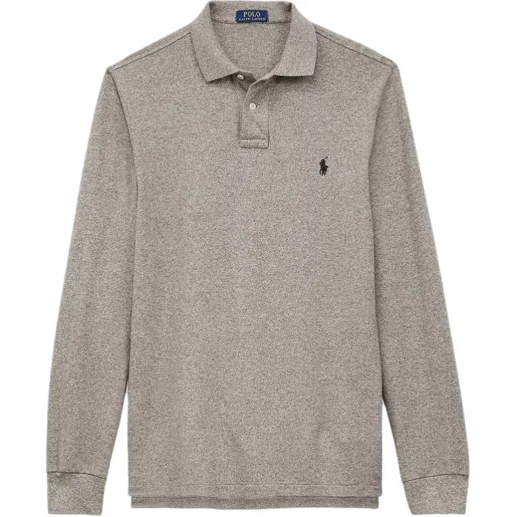 Поло с логотипом Длинные рукава Polo Ralph Lauren Серый