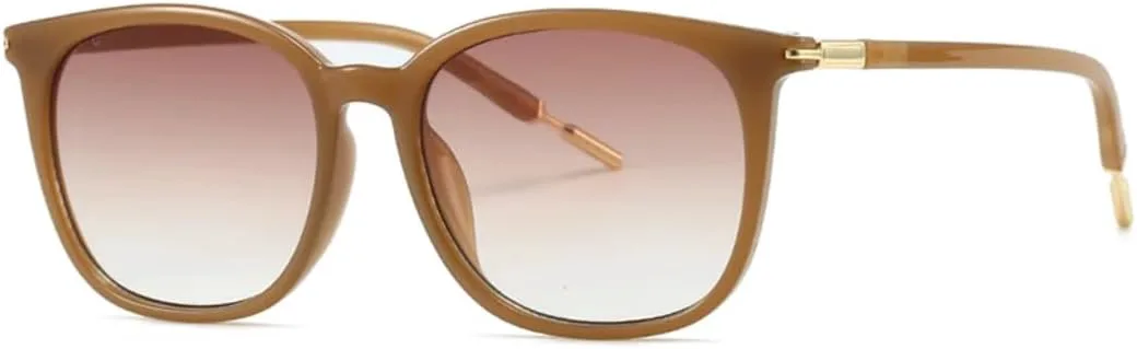 

Модные солнцезащитные очки-гелевые очка для женщин, ретро-очки с градиентным покрытием, защита от УФ-излучения UV400 для мужчин TOIPASTN, Tea Tea Gradient