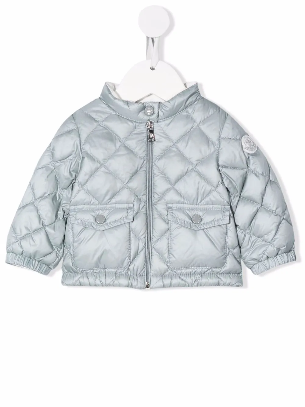 

Стеганая куртка с нашивкой-логотипом Moncler Enfant, синий