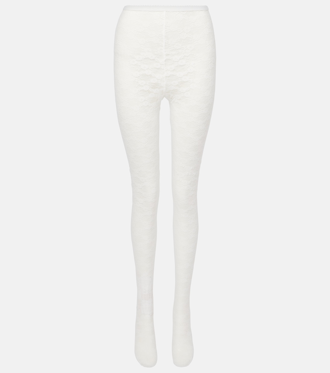 

Колготки с цветочным кружевом Self-Portrait, белый