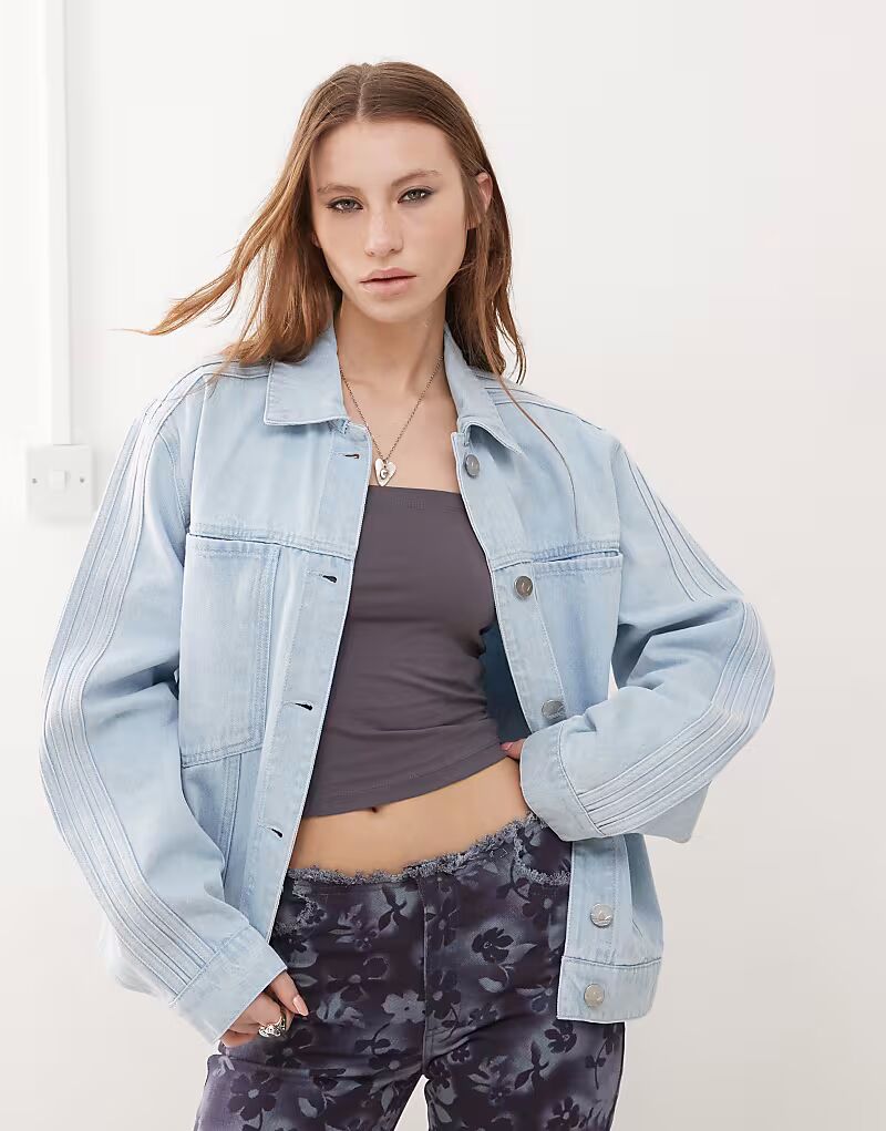 

Adidas Originals - Premium Essentials - Джинсовая куртка светло-голубого цвета