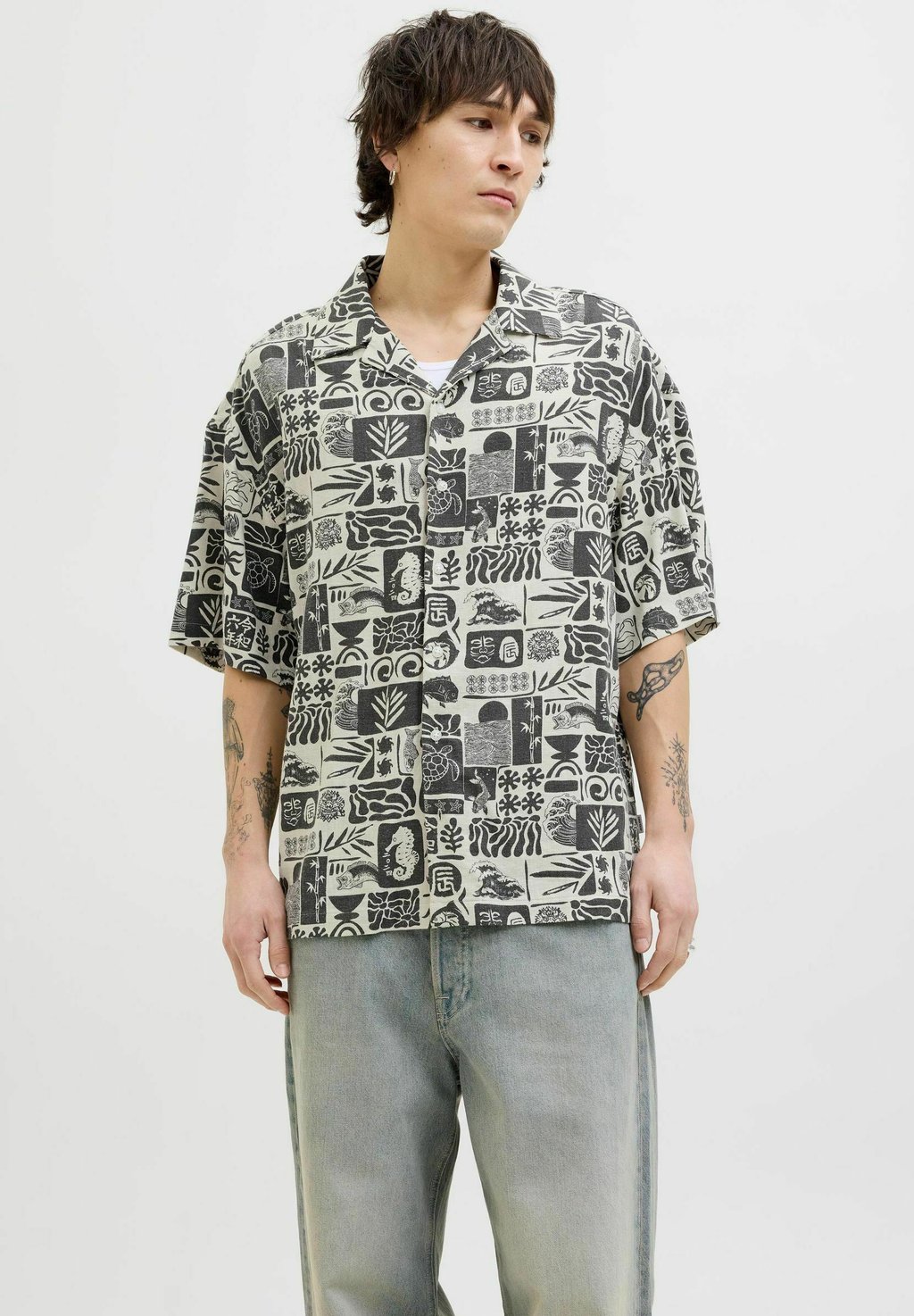 

Рубашка WIDE FIT Jack & Jones, черный