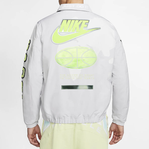 Куртка men's x pigalle story crossover logo pattern sports gray jacket Nike, серый — фото 2