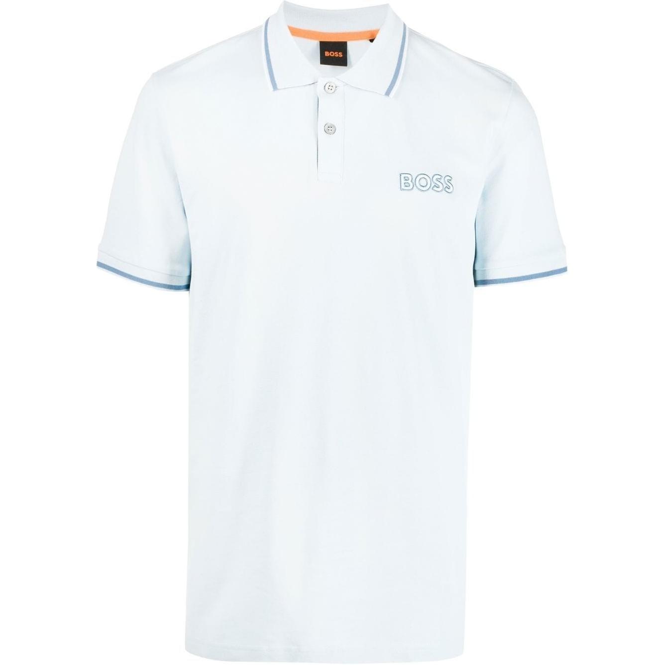 

HUGO BOSS Светло-голубая поло для мужчин, Синий, HUGO BOSS Светло-голубая поло для мужчин