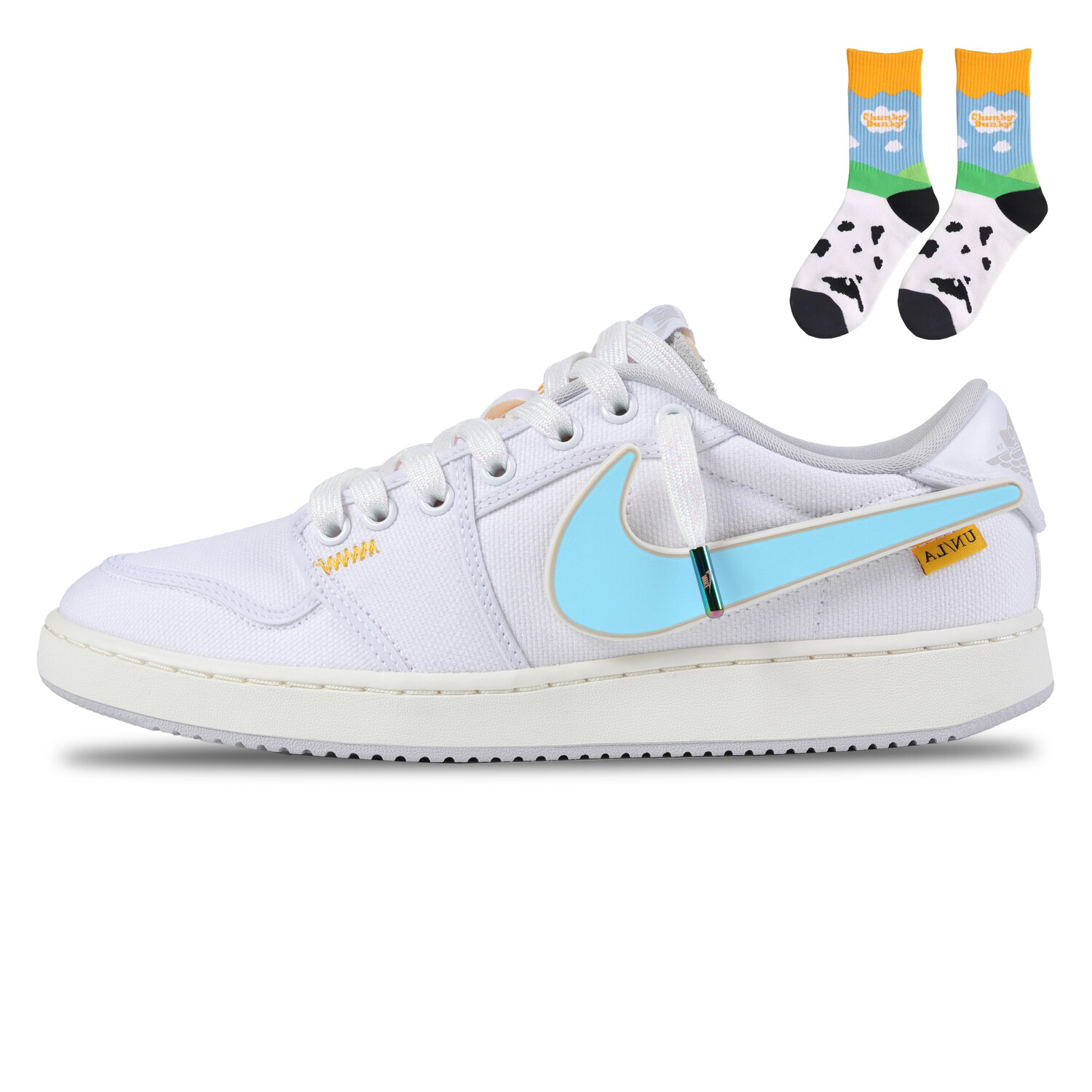 

Кроссовки Union Air Jordan 1 Vintage Basketball Shoes Unisex Low-top White/blue, слоновая кость, Бежевый, Кроссовки Union Air Jordan 1 Vintage Basketball Shoes Unisex Low-top White/blue, слоновая кость