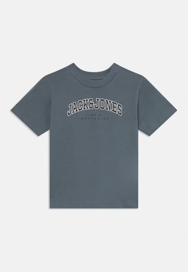 Футболка jjecaleb в университетском стиле с принтом на воротнике Jack & Jones Junior, Stormy Weather