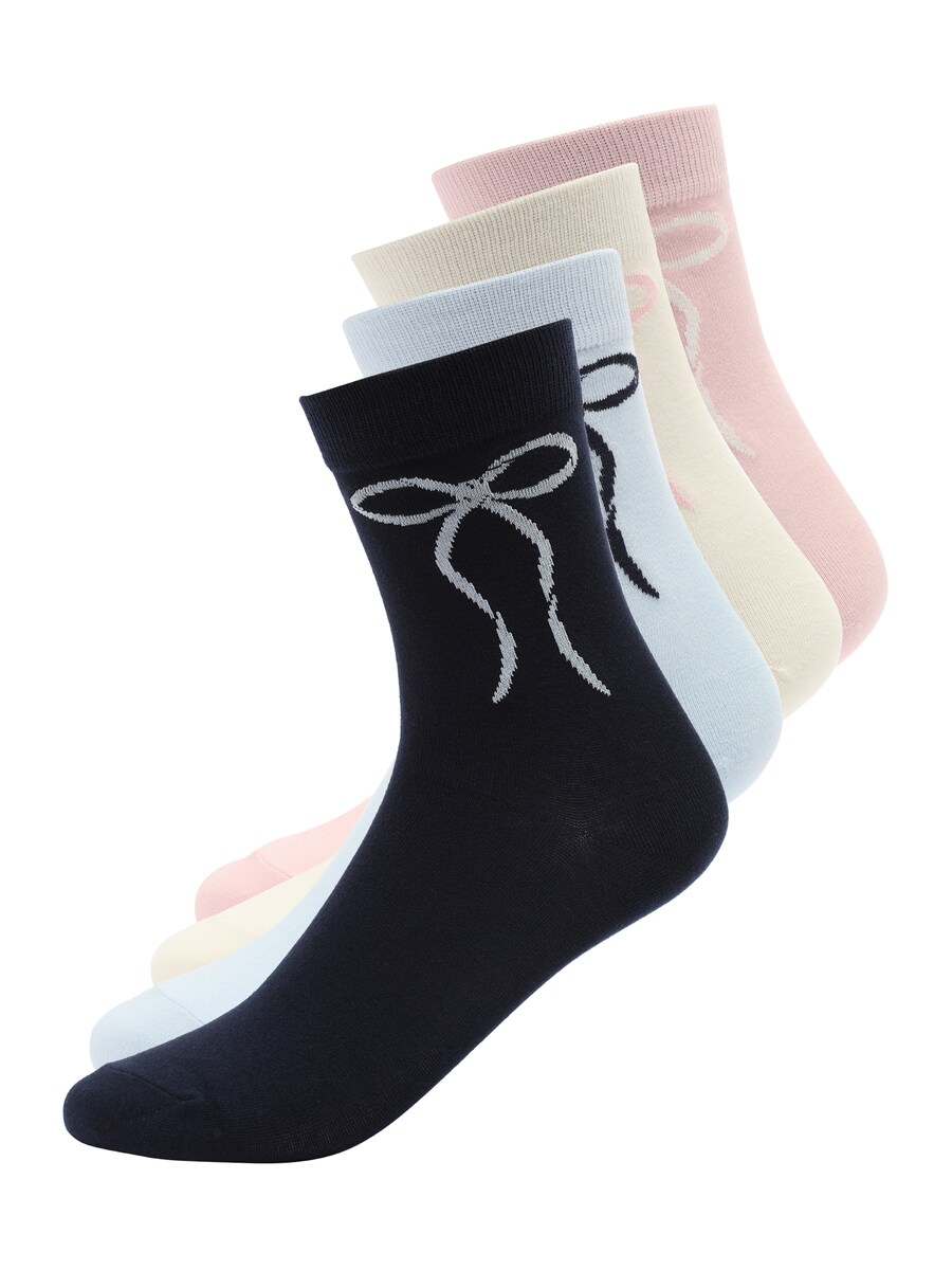 

Носки Lindex, цвет Sand/Dusty blue/Light pink/Black