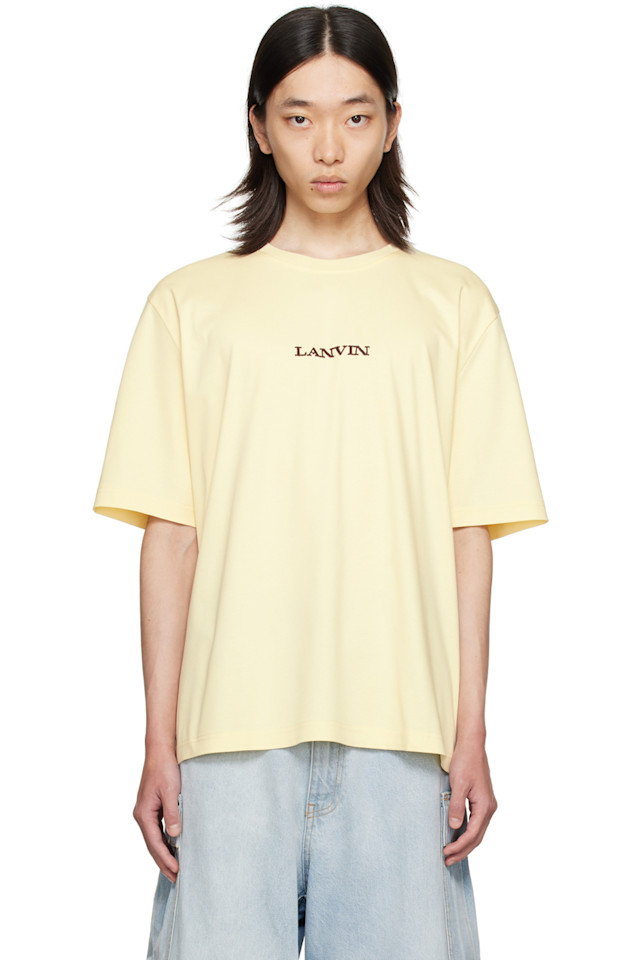 

Классическая футболка Lanvin с вышивкой Lanvin, цвет quartz