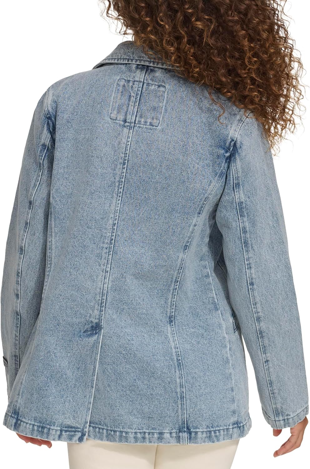 Женский джинсовый однобортный пиджак Levi's Womens, Light Wash Denim — фото 3