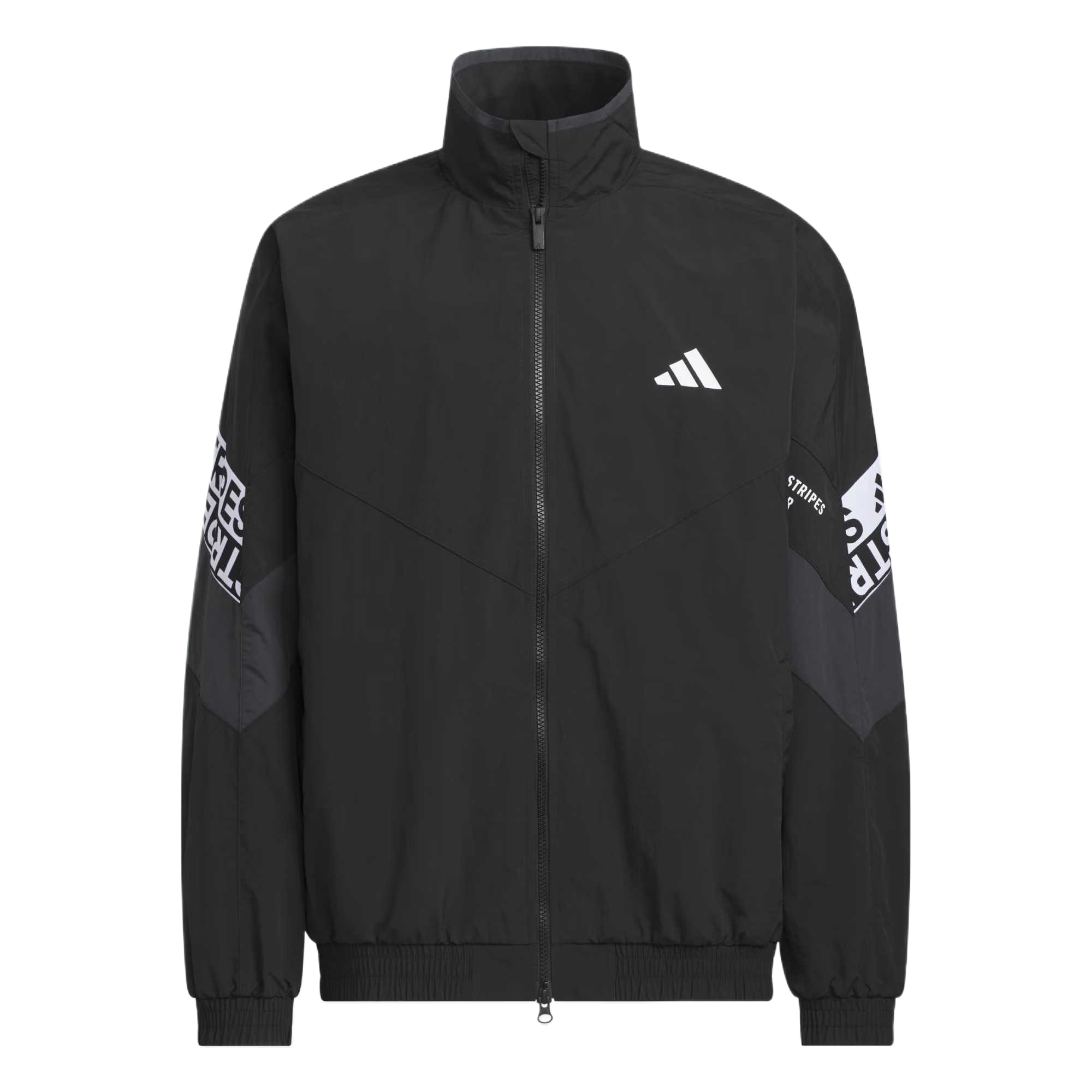 Текст: Куртка мужская, с воротником-стойкой, средней жесткости, другие Adidas, черный (includes 3 pairs of adidas socks) — фото 2