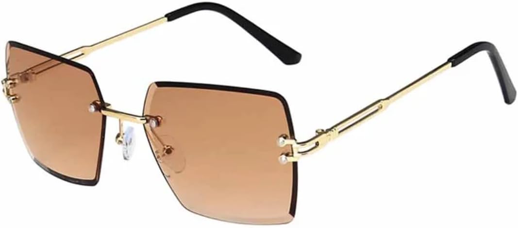 

Солнцезащитные очки с защитой UV400 | Металлическая оправа, цветные линзы | Для женщин и мужчин, для занятий спортом на открытом воздухе и вождения DSVIGF, Gold Gradient Tea