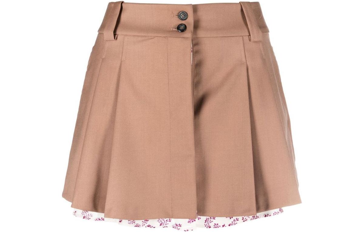 

Повседневная короткая юбка женская хаки PINKO